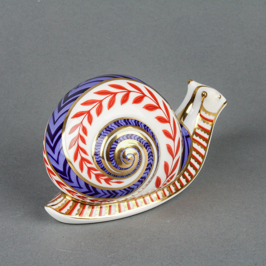 ROYAL CROWN DERBY Snail Paperweight