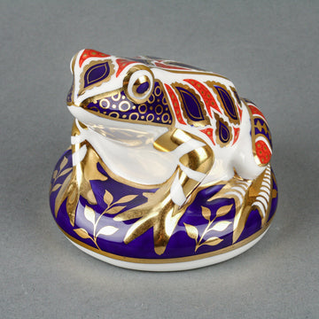 ROYAL CROWN DERBY Frog Paperweight