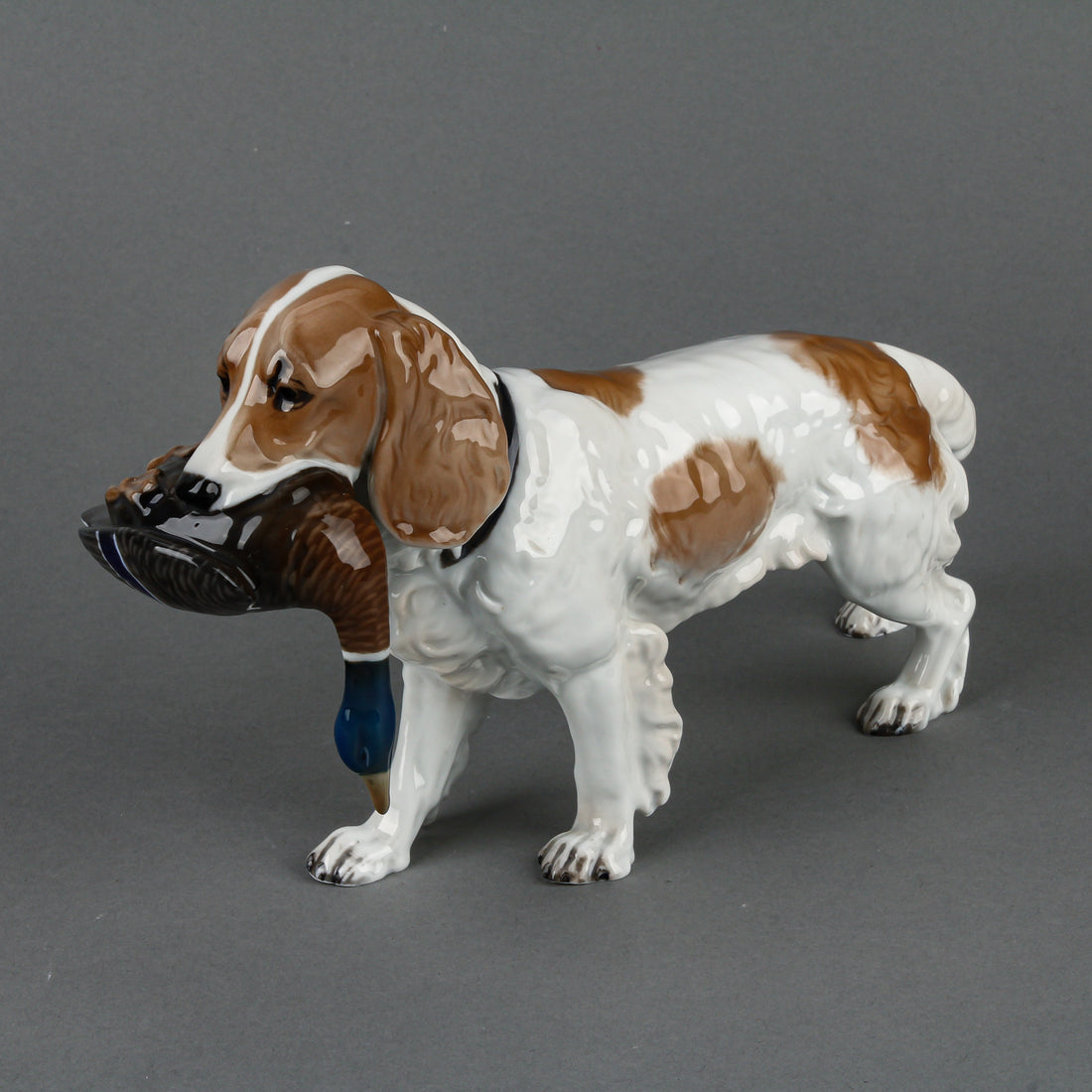 ROSENTHAL Spaniel Dog with Duck Figurine