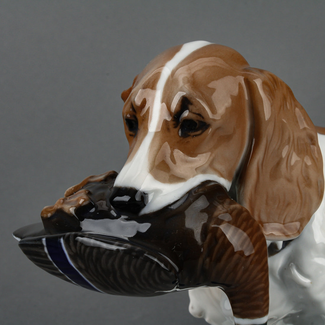 ROSENTHAL Spaniel Dog with Duck Figurine