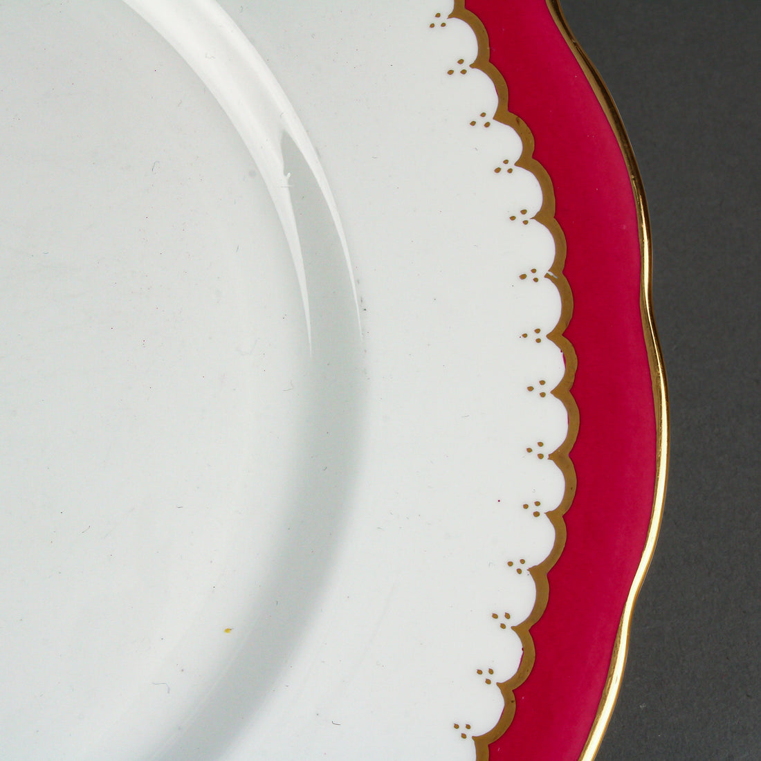 ROYAL SWANSEA The Coronation Maroon - 7 Place Settings +
