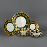 AYNSLEY Imperial Laurel Green - 12 Place Settings