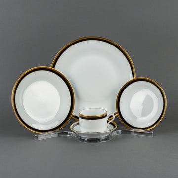 GINORI 1735 Palermo Black 7 Place Settings +