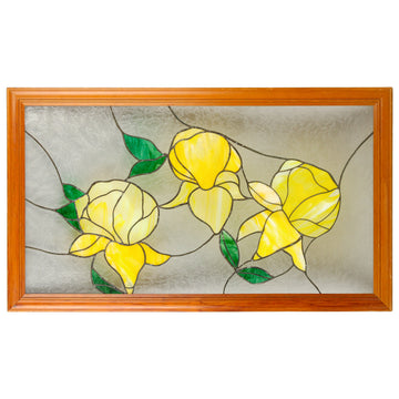 Framed Stained Glass - Flowers