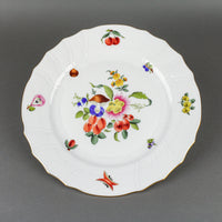 HEREND BFR Hand-Painted Fruit & Flowers Dinner Plate