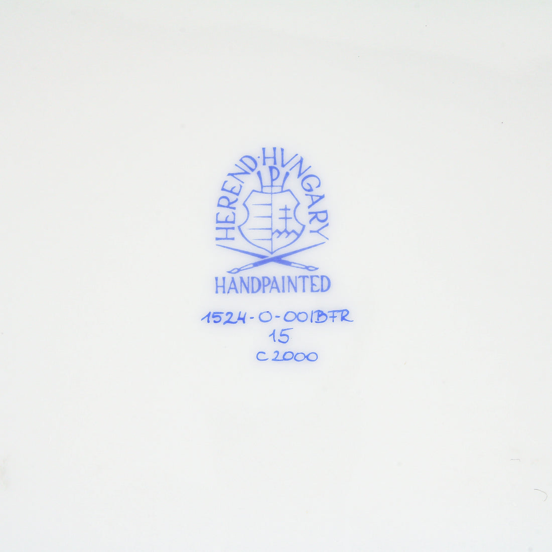 HEREND BFR Hand-Painted Fruit & Flowers Dinner Plate