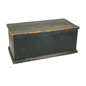 Vintage Painted Pine Storage Box Black