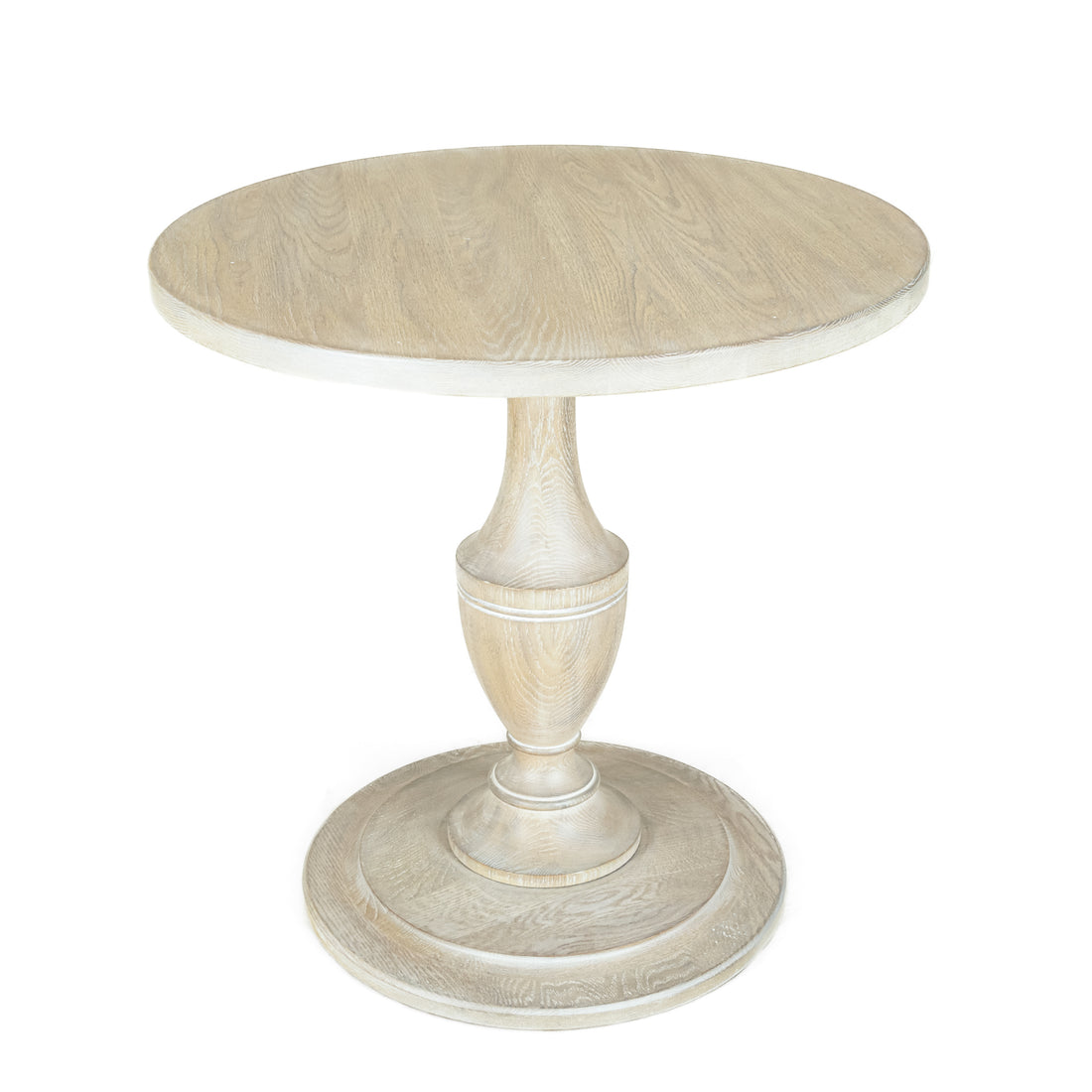 ETHAN ALLEN Eloise Pickled Oak Pedestal Table