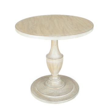 ETHAN ALLEN Eloise Pickled Oak Pedestal Table