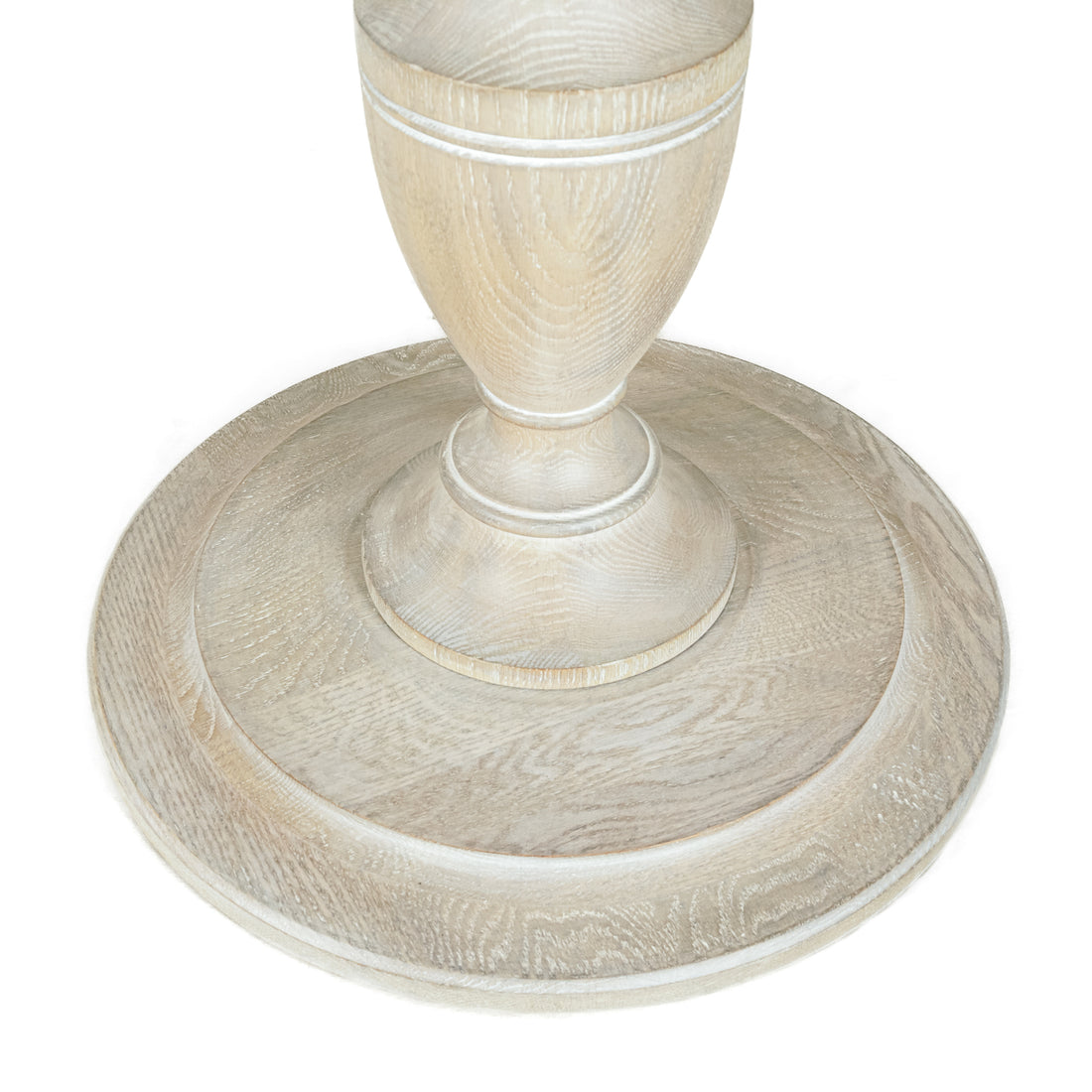 ETHAN ALLEN Eloise Pickled Oak Pedestal Table