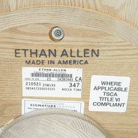 ETHAN ALLEN Eloise Pickled Oak Pedestal Table