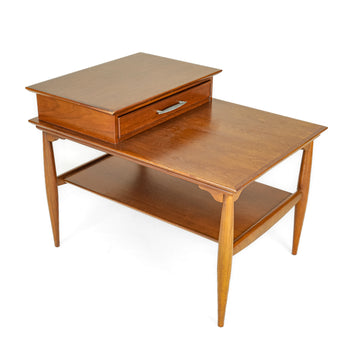 Vintage Walnut Two-Tier End Table