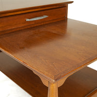 Vintage Walnut Two-Tier End Table