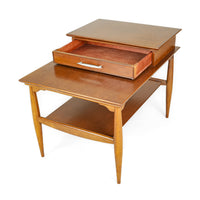 Vintage Walnut Two-Tier End Table