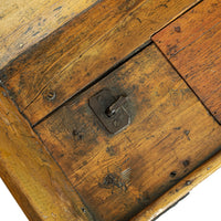 Vintage Pine & Iron Horse Buggy Bench