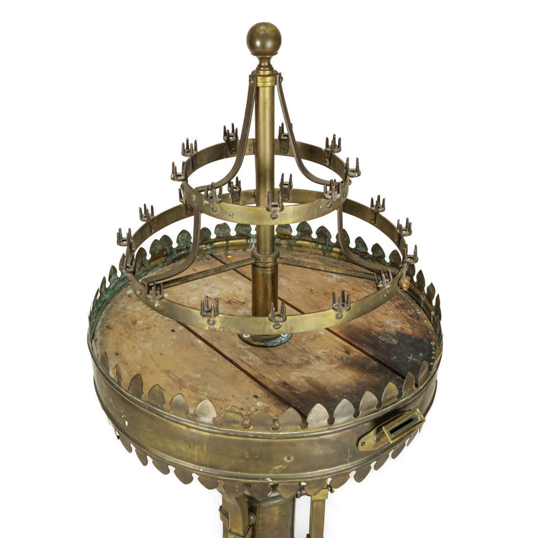 Vintage Brass & Steel Ecclesiastical Offering Stand