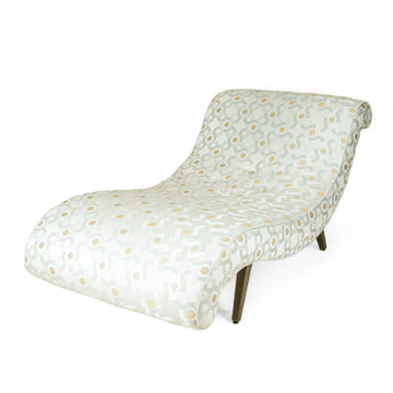 Modern Chaise Longue Grey & Tan Upholstery