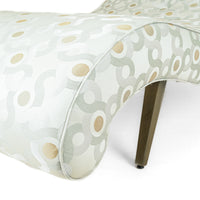 Modern Chaise Longue Grey & Tan Upholstery
