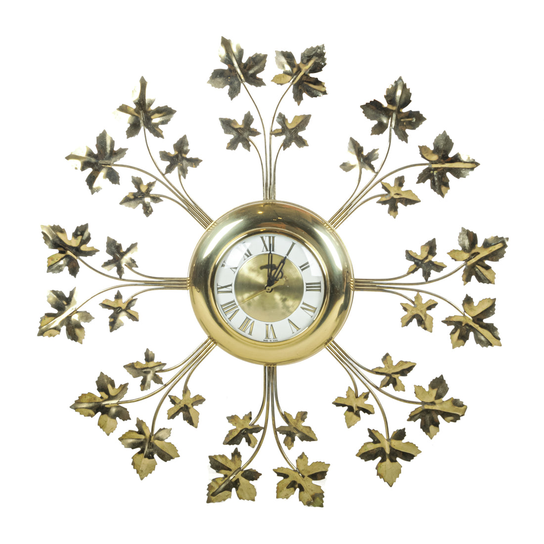 UNITED Model 20 Vintage Wall Clock w/Grape Leaves