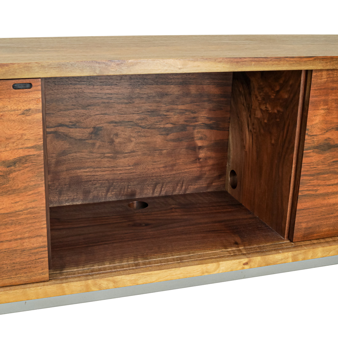 Solid Black Walnut Buffet w/Steel Legs