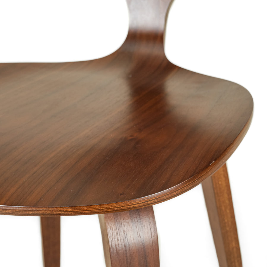 CHERNER Walnut Wood Base Stools Set of 2