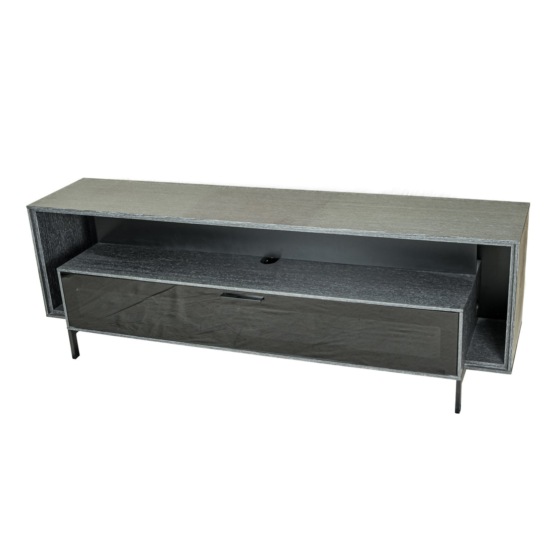 Grey Faux Oak Arborite Media Unit