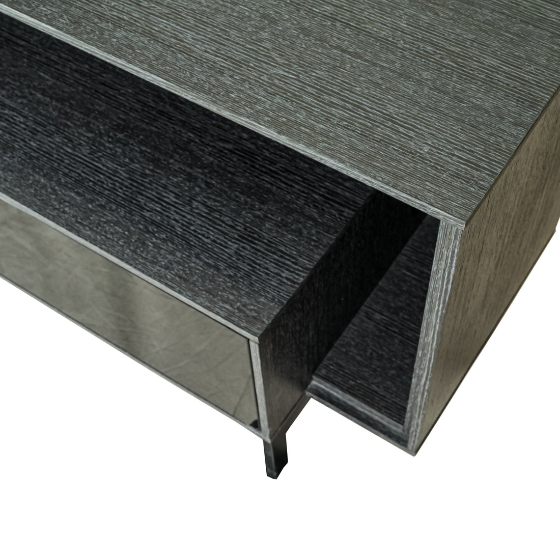 Grey Faux Oak Arborite Media Unit