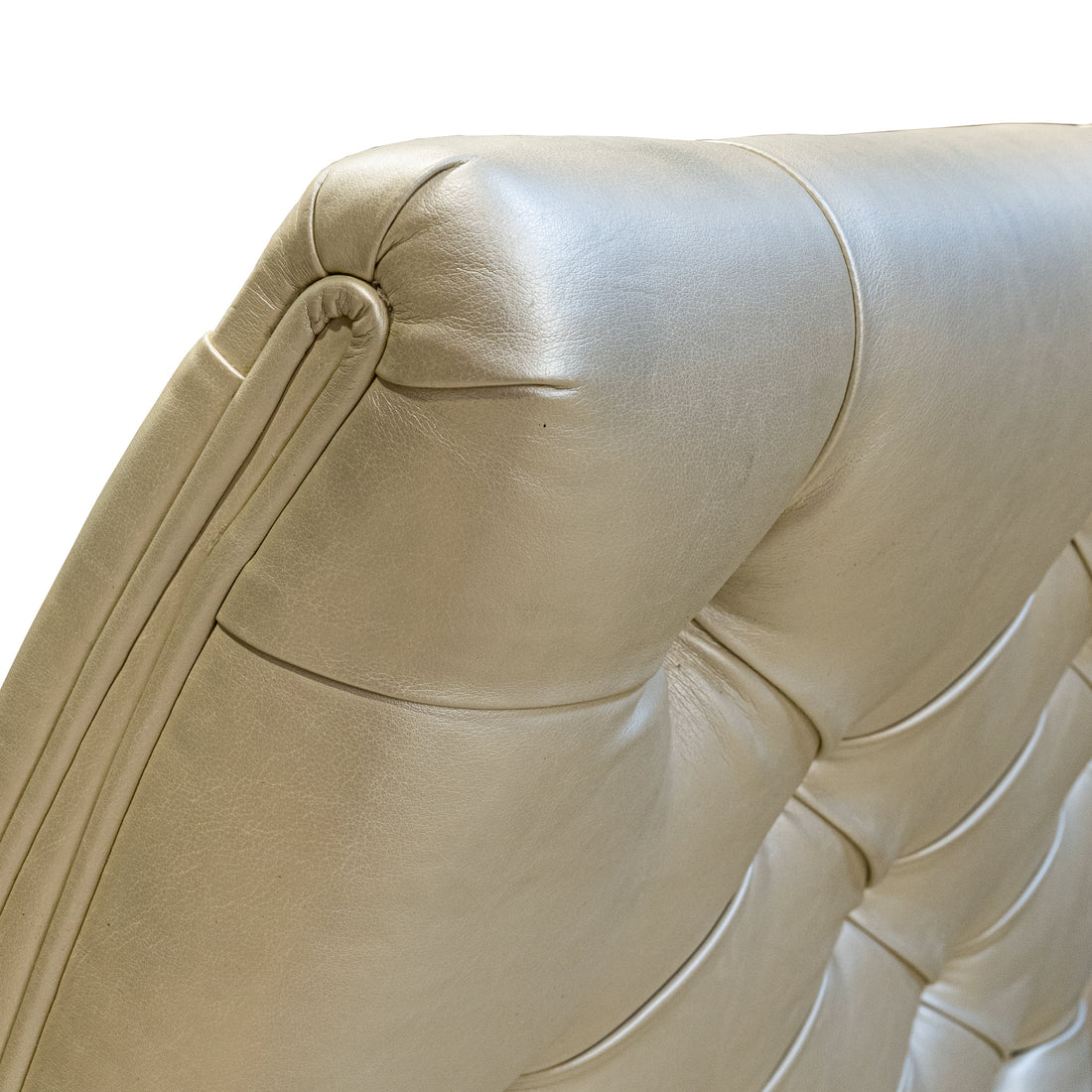 STUDIO H Tufted Leather Crescent Moon Bench