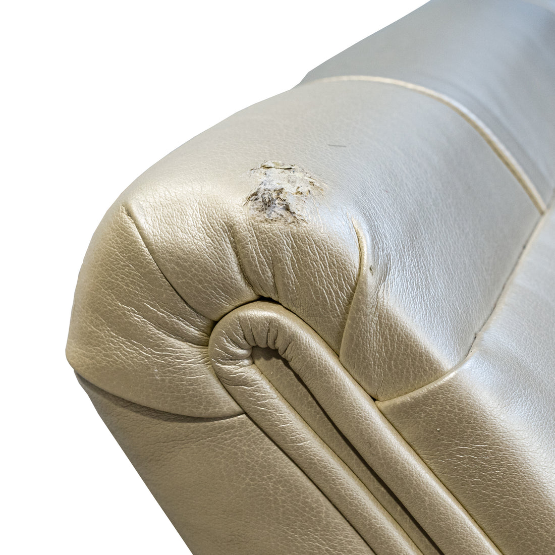 STUDIO H Tufted Leather Crescent Moon Bench