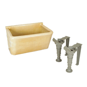 J.L. MOTT IRON WORKS Vintage Colonial Ceramic & Cast Iron Wash Sink