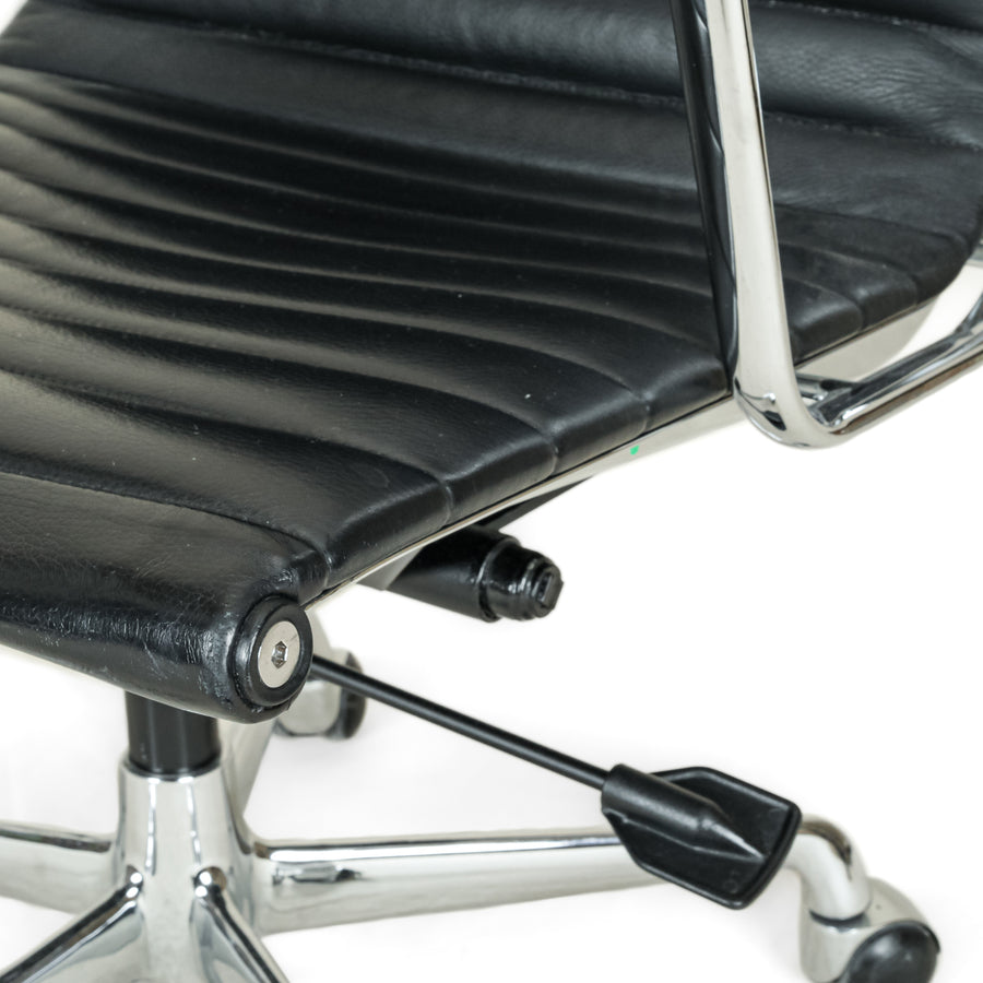 ICF EA117 Black Leather & Chrome Office Chair