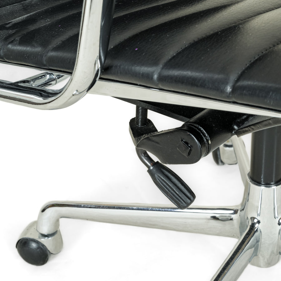 ICF EA117 Black Leather & Chrome Office Chair