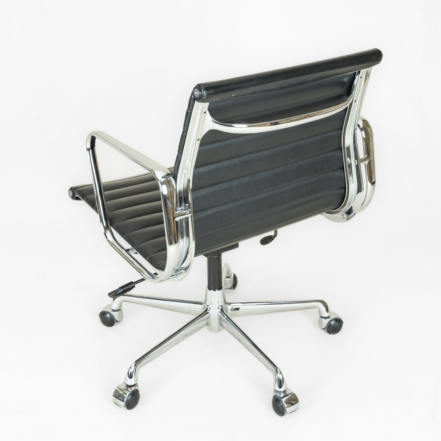 ICF EA117 Black Leather & Chrome Office Chair