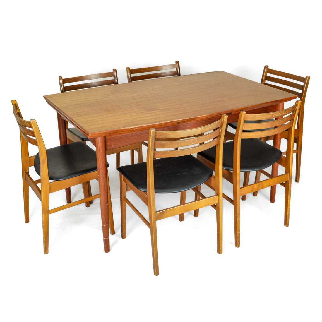 Vintage Teak Table & 6 Chairs