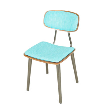 ISA Scholar Chairs With Blue Upholstery Set Of 4