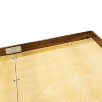 Louver Style Walnut Headboard and Platform King Size