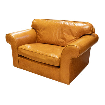 Caramel Leather Large Arm Chair