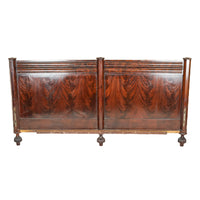 Vintage Burled Walnut Queen Head & Footboard