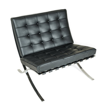 KNOLL Barcelona Chair in Black Leather
