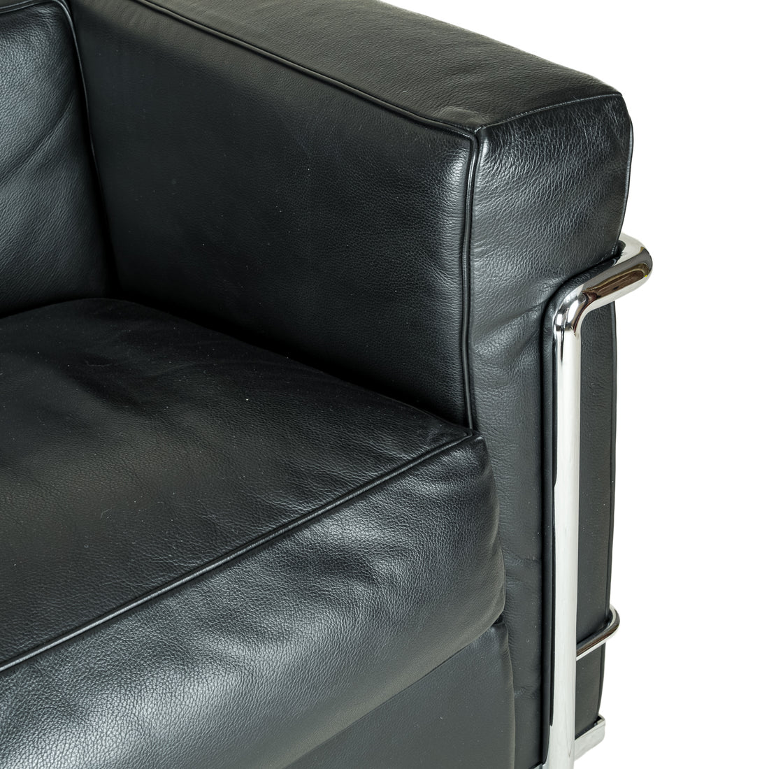 CASSINA Petit LC2 Sofa in Black Leather