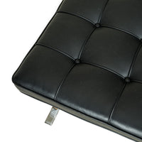 KNOLL Barcelona Ottoman in Black Leather