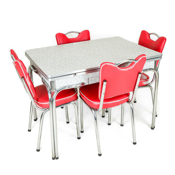 Vintage Arborite & Chrome Table & Chairs