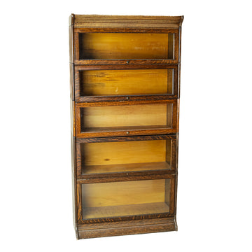 Vintage Oak Barristers Bookcase