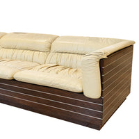 SAPORITI Vintage Ivory Leather Sofa