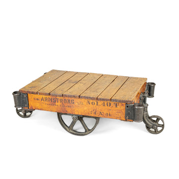 Vintage Wood & Steel Flat Dolly Armstrong Co.