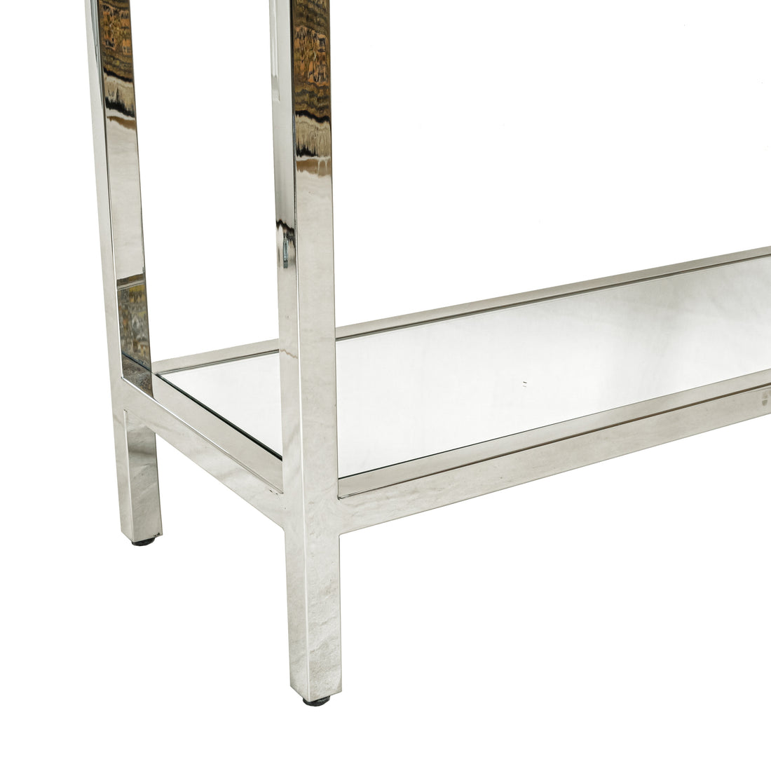 Chrome Etagere With Glass Shelves