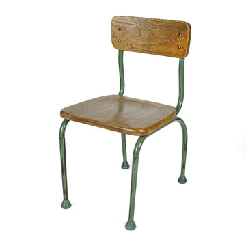 Vintage Steel & Maple Childs Chair