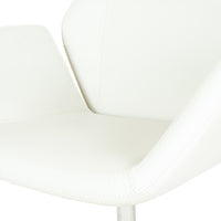 KEILHAUER Cahoots Ivory Leather & Aluminum Armchairs Set Of 2