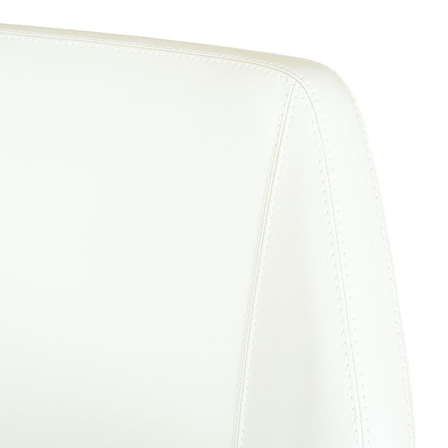 KEILHAUER Cahoots Ivory Leather & Aluminum Armchairs Set Of 2