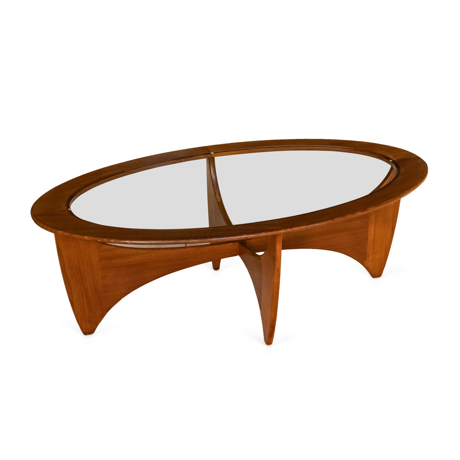G-PLAN Astro Teak Coffee Table with Glass Top
